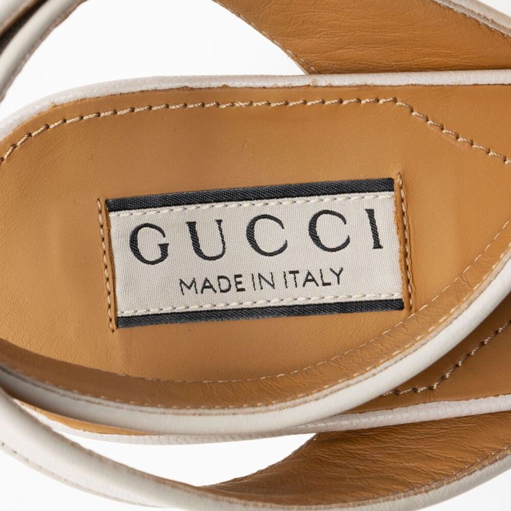 Gucci Leather Horsebit Platform Sandals - Size 9 / 39 - Picture 7 of 8